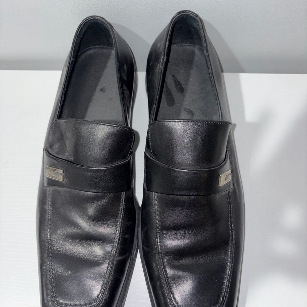 Men's Black Leather Loafers - Picture 2 of 3